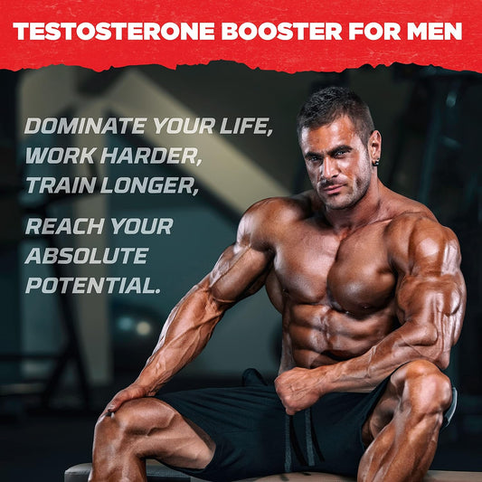 Testosterone Booster for Men –  Muscle, Strength & Stamina Support | 60 Capsules