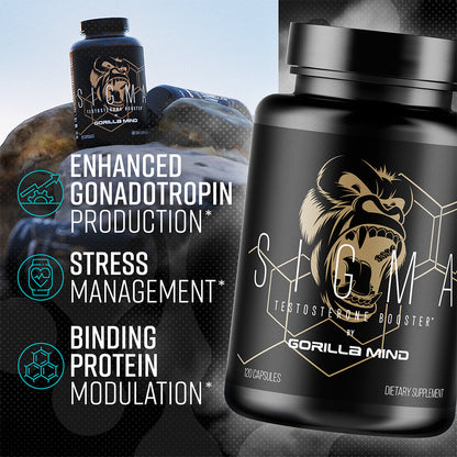 Gorilla Mind Sigma Testosterone Booster | 120 Capsules