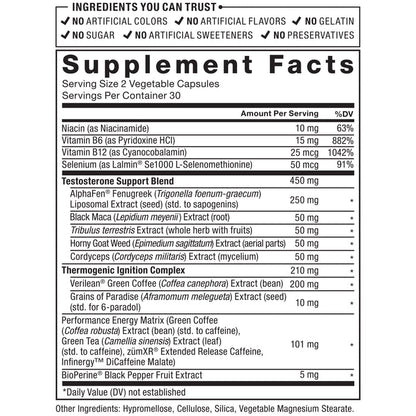 Test X180 Surge – Testosterone Support for Men | 60 Capsules